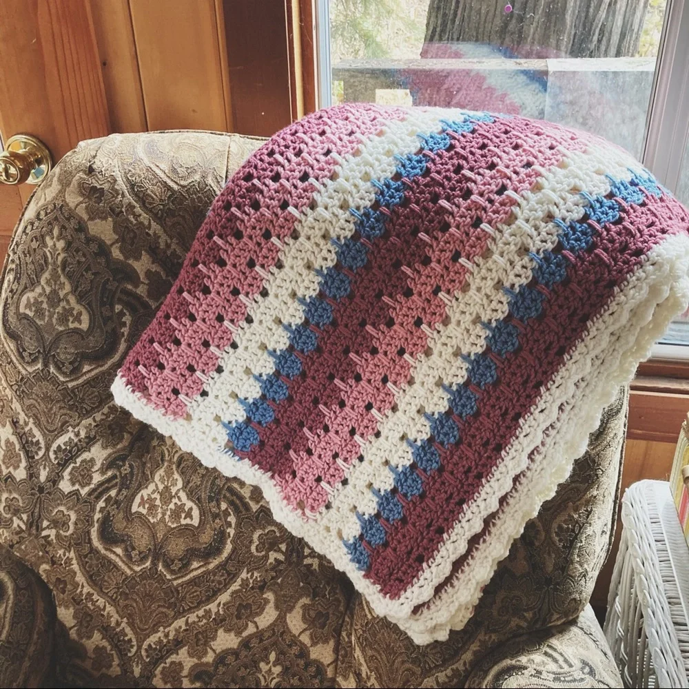 Large Handmade knit blanket_2